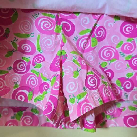Vintage Lilly Pulitzer Girl's Pink Snails Skort Skirt Size 7 Tennis Preppy Y2K - Picture 6 of 9